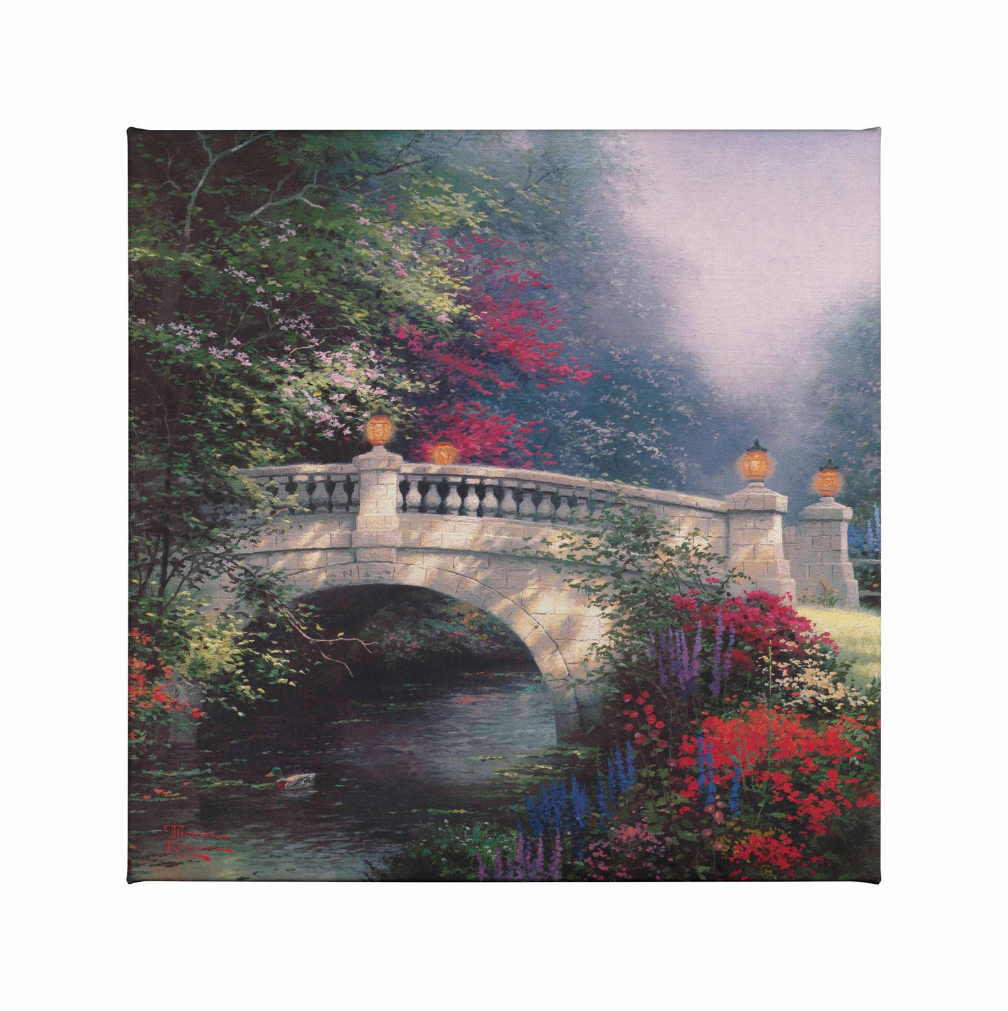 The Broadwater Bridge, Thomashire - 14" x 14" Gallery Wrapped Canvas