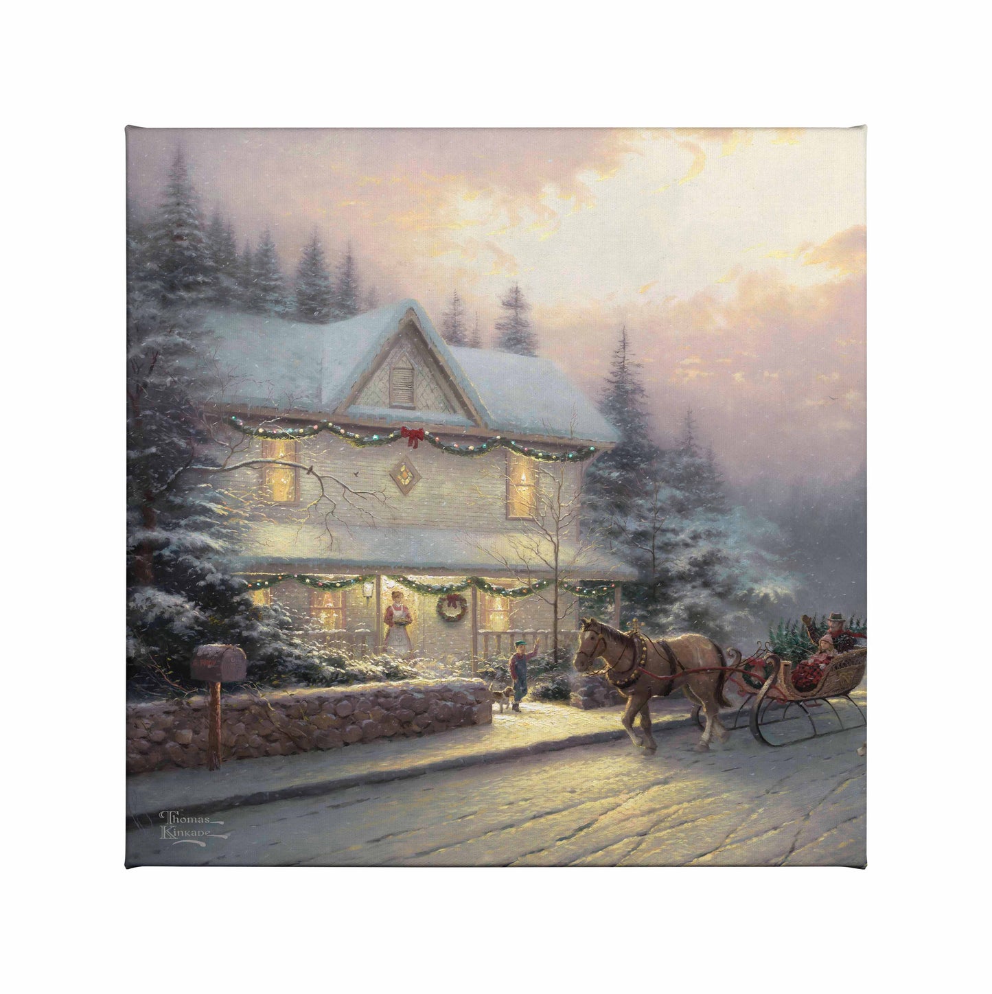 Victorian Christmas IV - 14" x 14" Gallery Wrapped Canvas