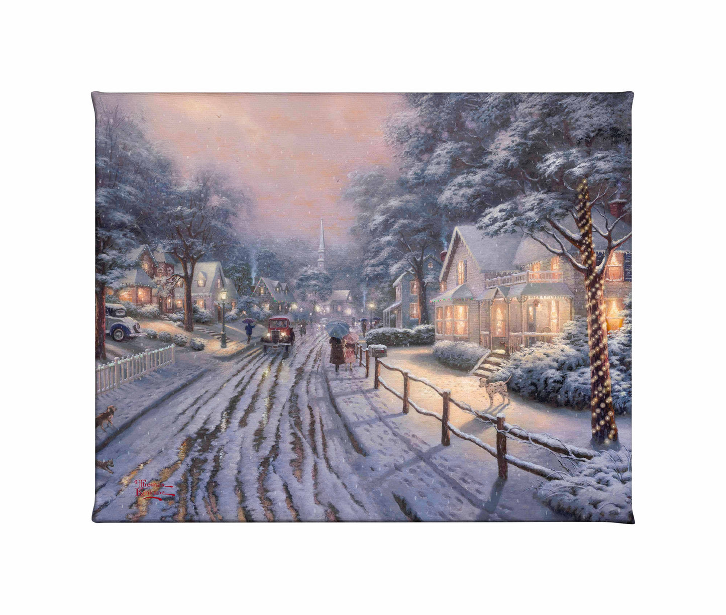 Hometown Christmas Memories - 8" x 10" Gallery Wrapped Canvas