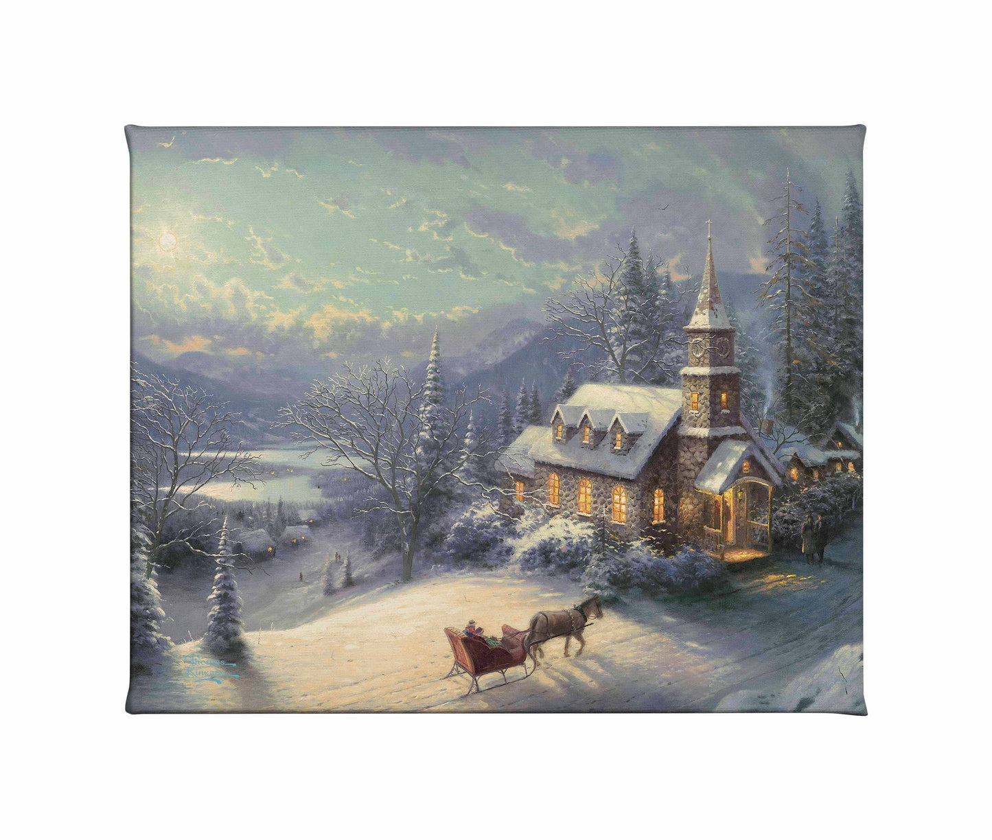 Sunday Evening Sleigh Ride - 8" x 10" Gallery Wrapped Canvas