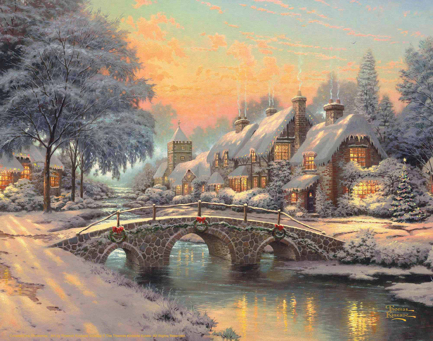 Cobblestone Christmas - Art Prints