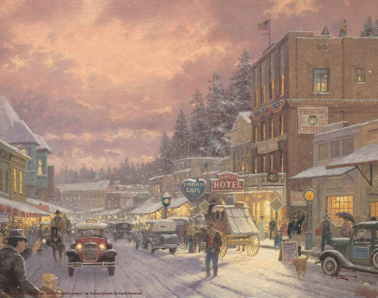 Christmas on Main Street - Art Prints