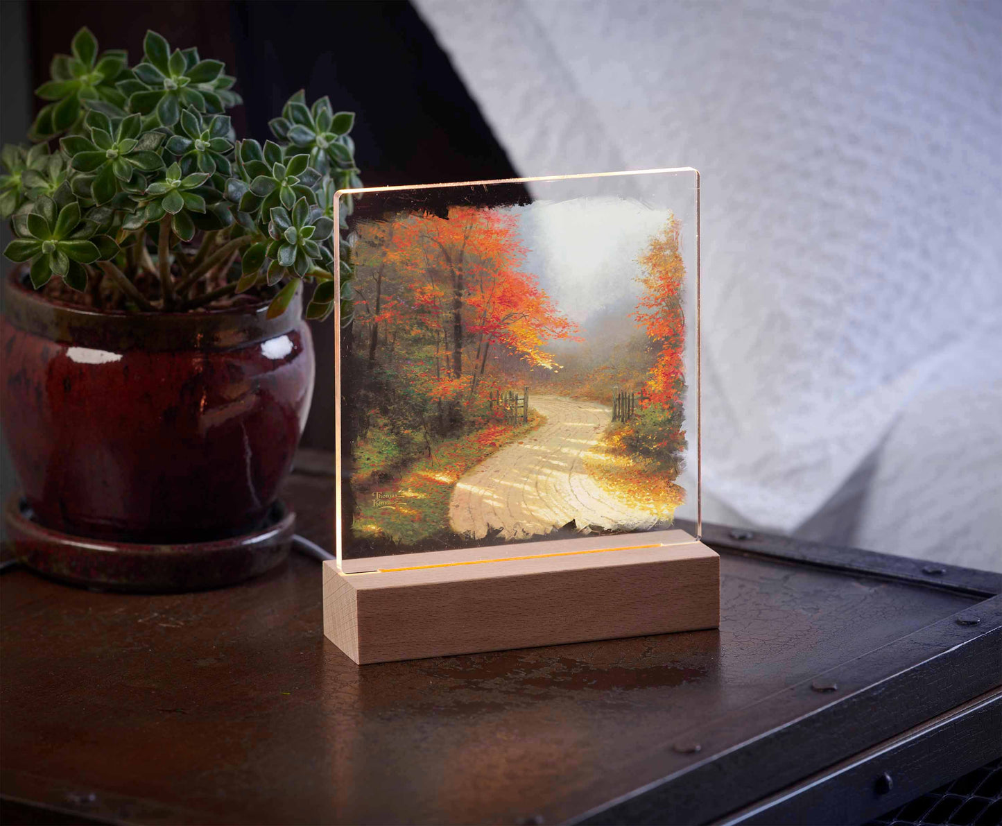 Autumn Lane - Acrylic Night Light