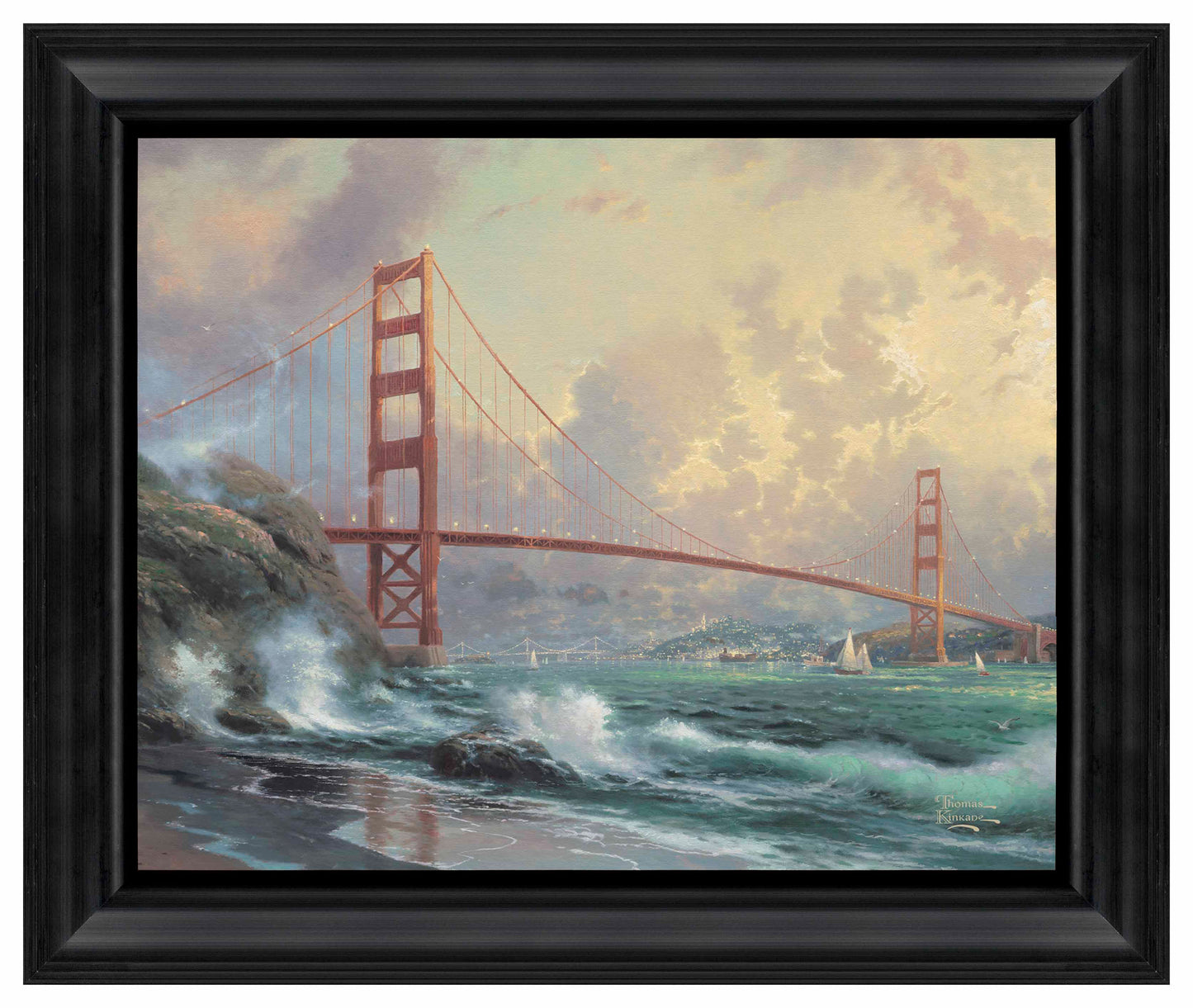 Golden Gate Bridge, San Francisco - 16" x 20" Brushstroke Vignette