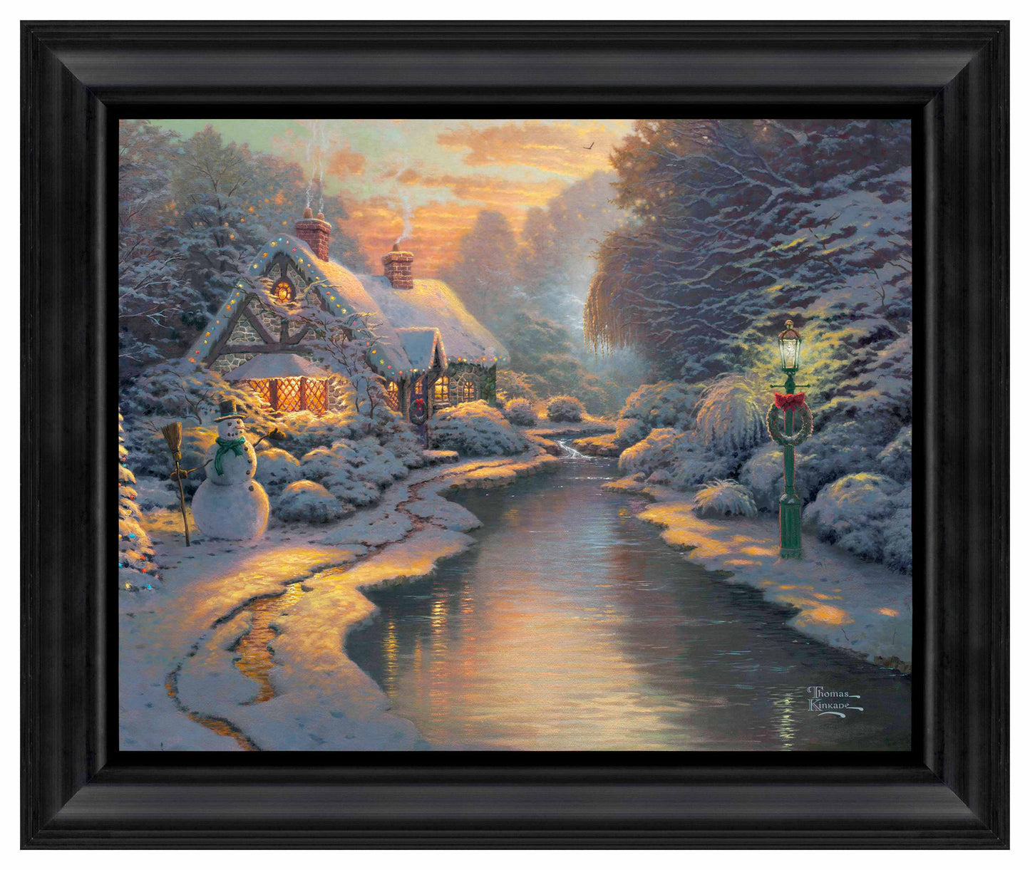 Christmas Evening - 16" x 20" Brushstroke Vignette