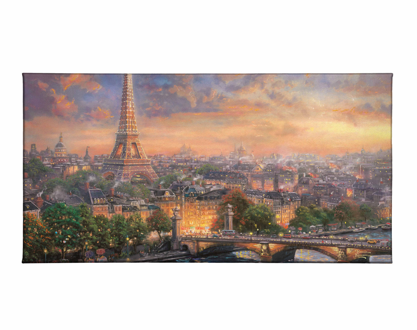 Paris, City of Love - 16" x 31" Gallery Wrapped Canvas