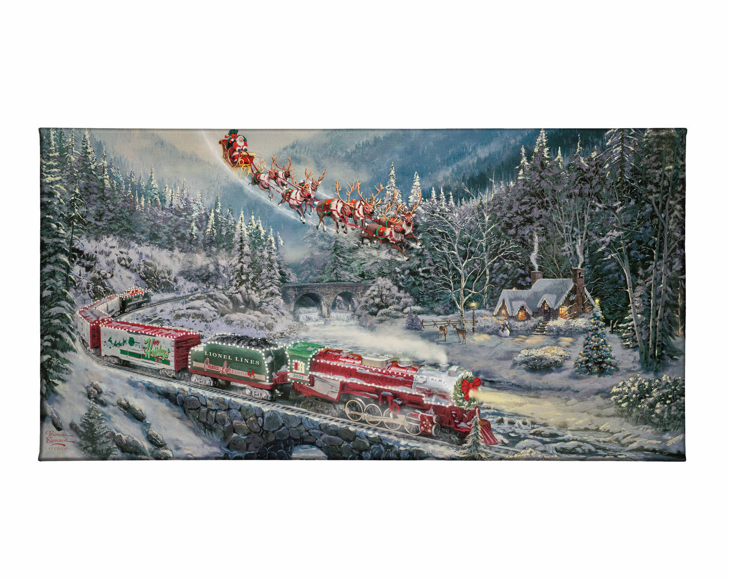 Christmas Light Express - 16" x 31" Gallery Wrapped Canvas