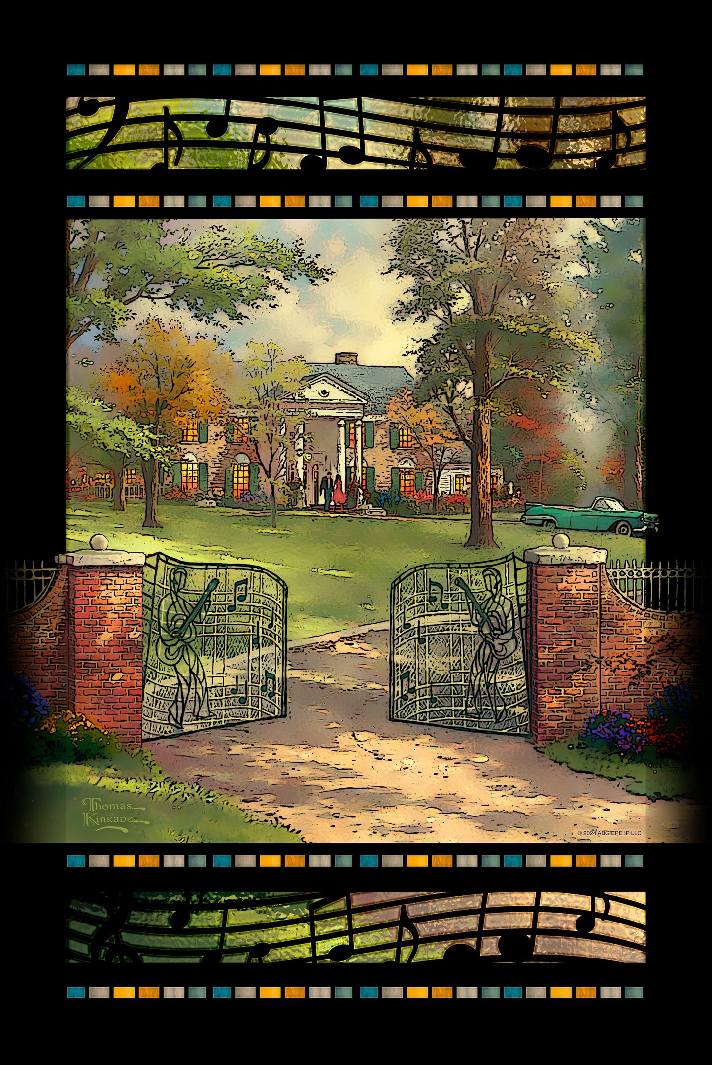 Graceland®, 50th Anniversary - 20" x 14" Stained Glass Art