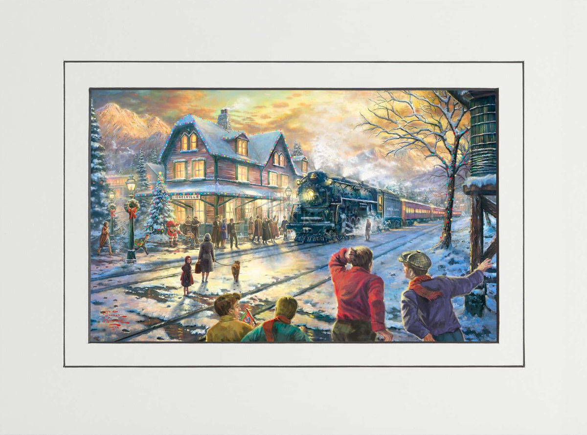 All Aboard for Christmas - 5" x 8" Matted Print