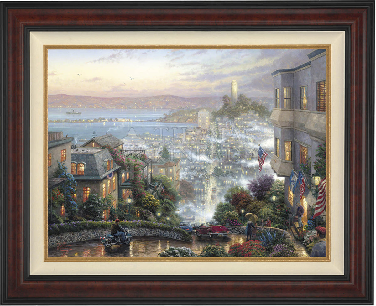 *RARE* San Francisco, Lombard Street Canvas Burl 30" x 40" #4