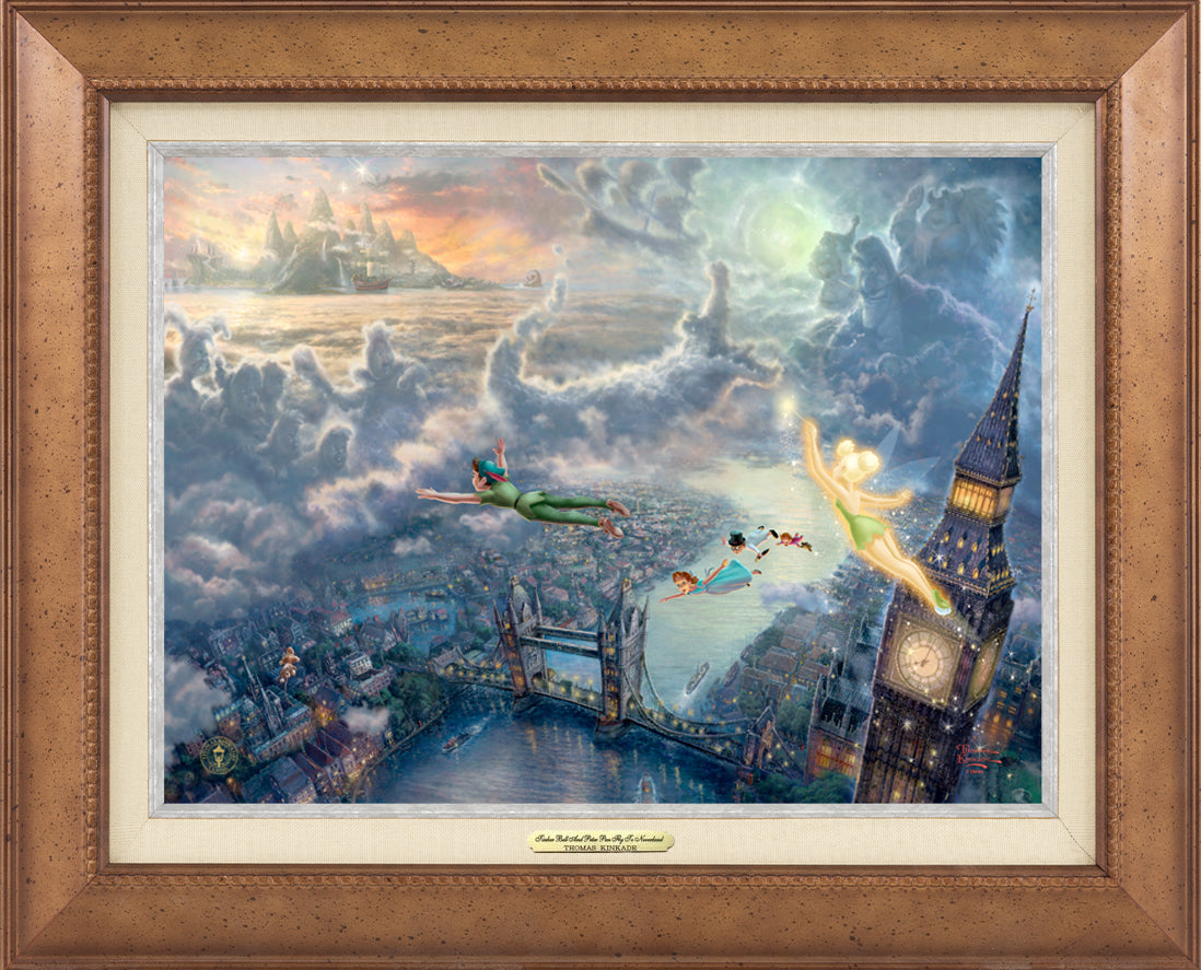 Disney Tinker Bell and Peter Pan Fly to Never Land - Canvas Classics