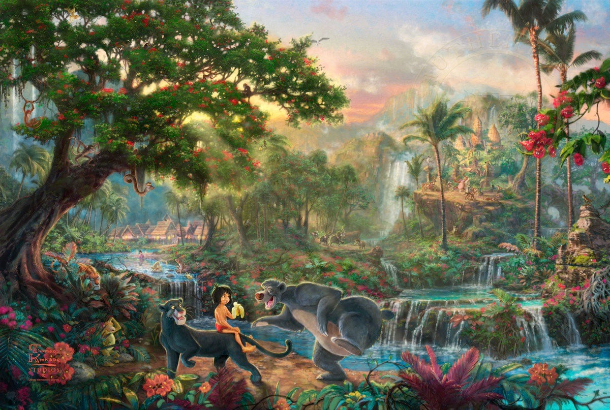 ジャングルブック Jungle Book ディズニー リトグラフ ポスター 絵画 Shop Disney The Jungle Book Wall Art From Thomas Kinkade Studios