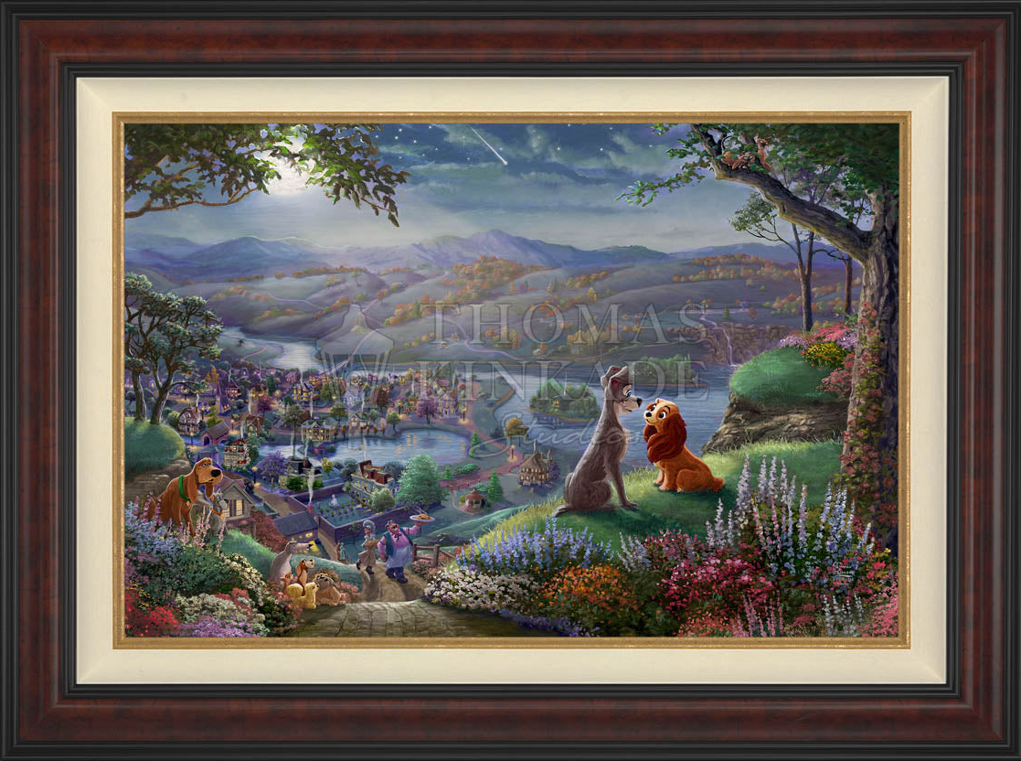 Disney Lady and the Tramp Falling in Love - Limited Edition Canvas
