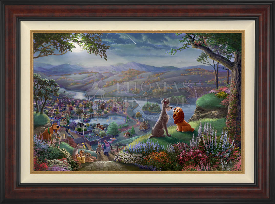 Disney Lady and the Tramp Falling in Love - Limited Edition Canvas