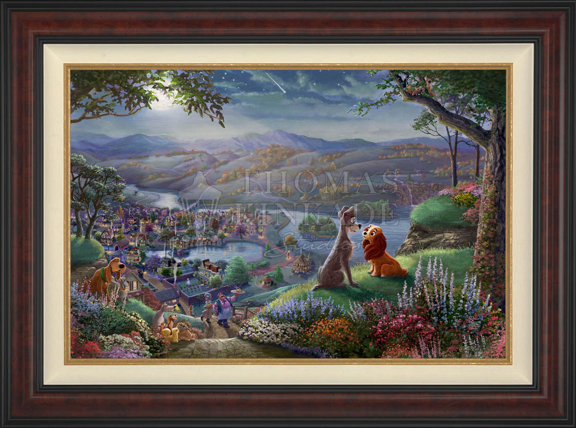 Disney Lady and the Tramp Falling in Love - Limited Edition Canvas