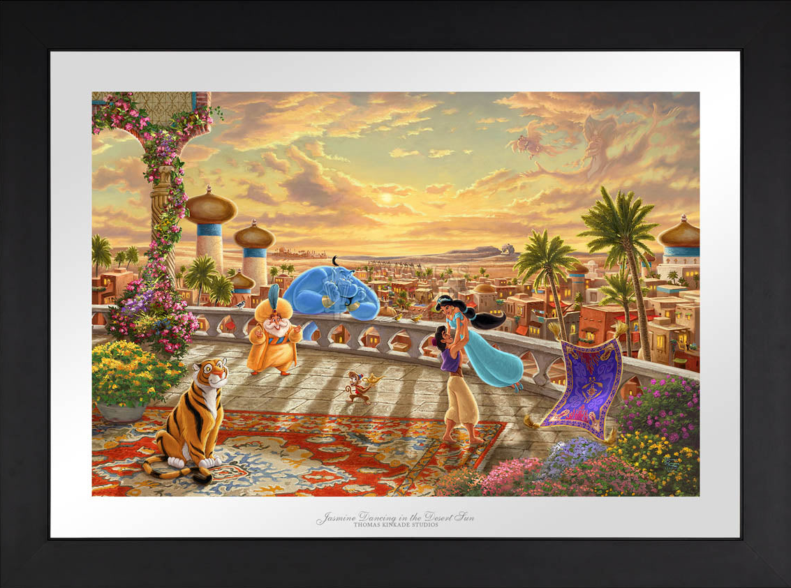 Disney Jasmine Dancing in the Desert Sunset - Limited Edition Paper