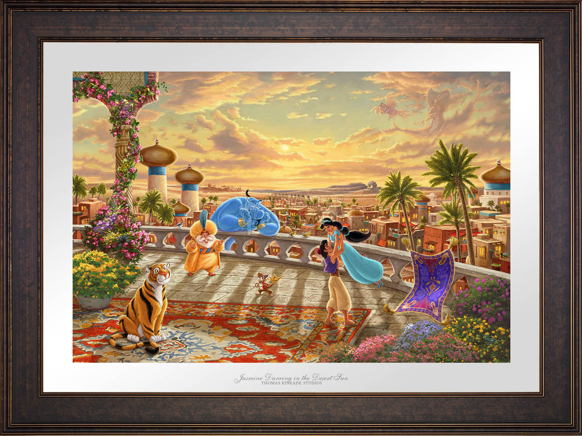 Disney Jasmine Dancing in the Desert Sunset - Limited Edition Paper