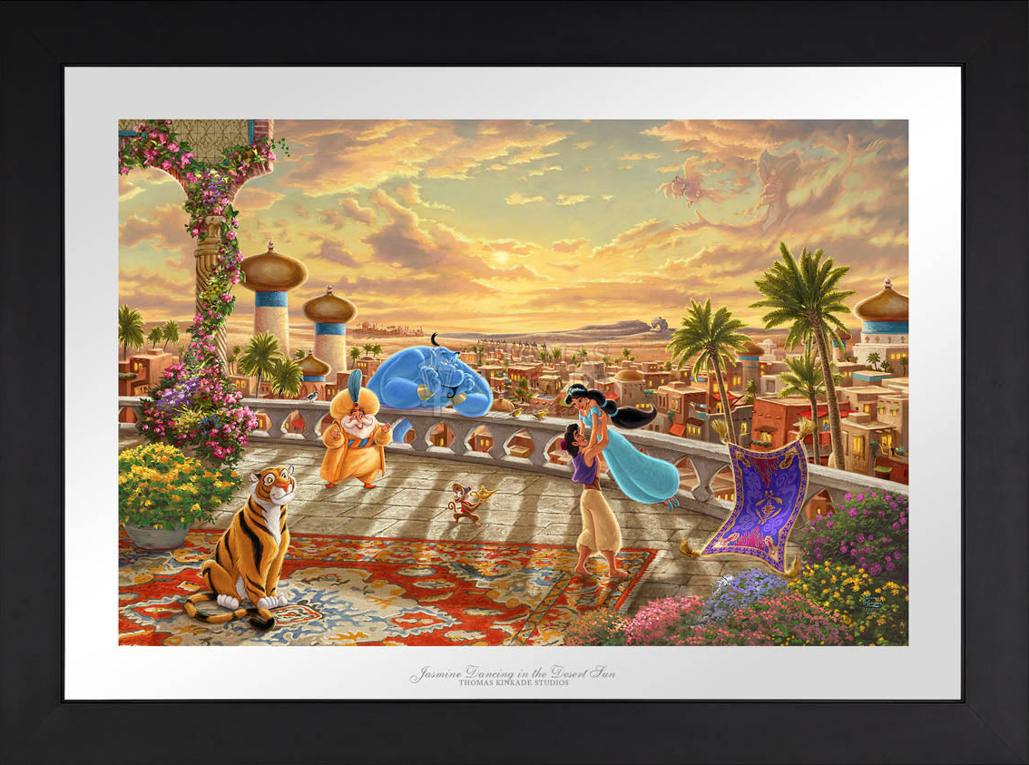 Disney Jasmine Dancing in the Desert Sunset - Limited Edition Paper