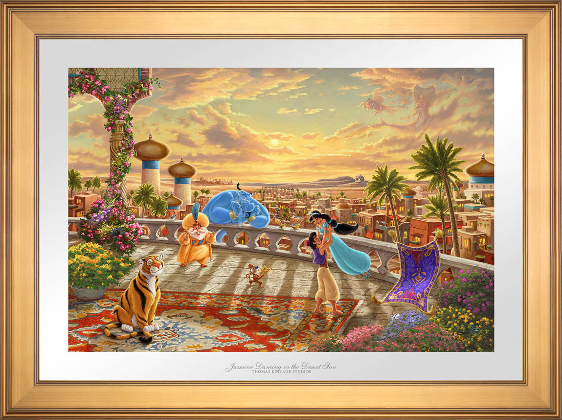 Disney Jasmine Dancing in the Desert Sunset - Limited Edition Paper