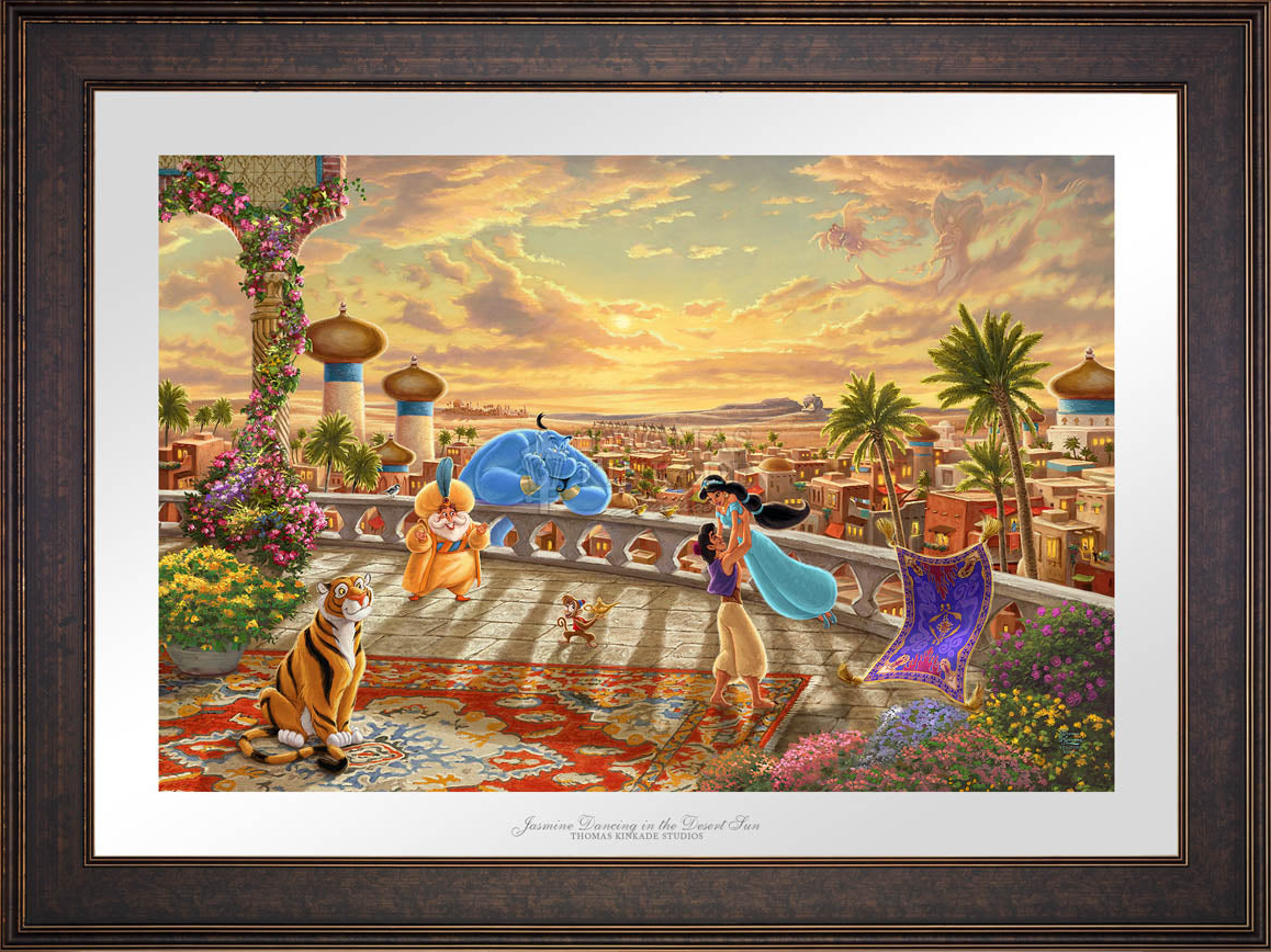 Disney Jasmine Dancing in the Desert Sunset - Limited Edition Paper