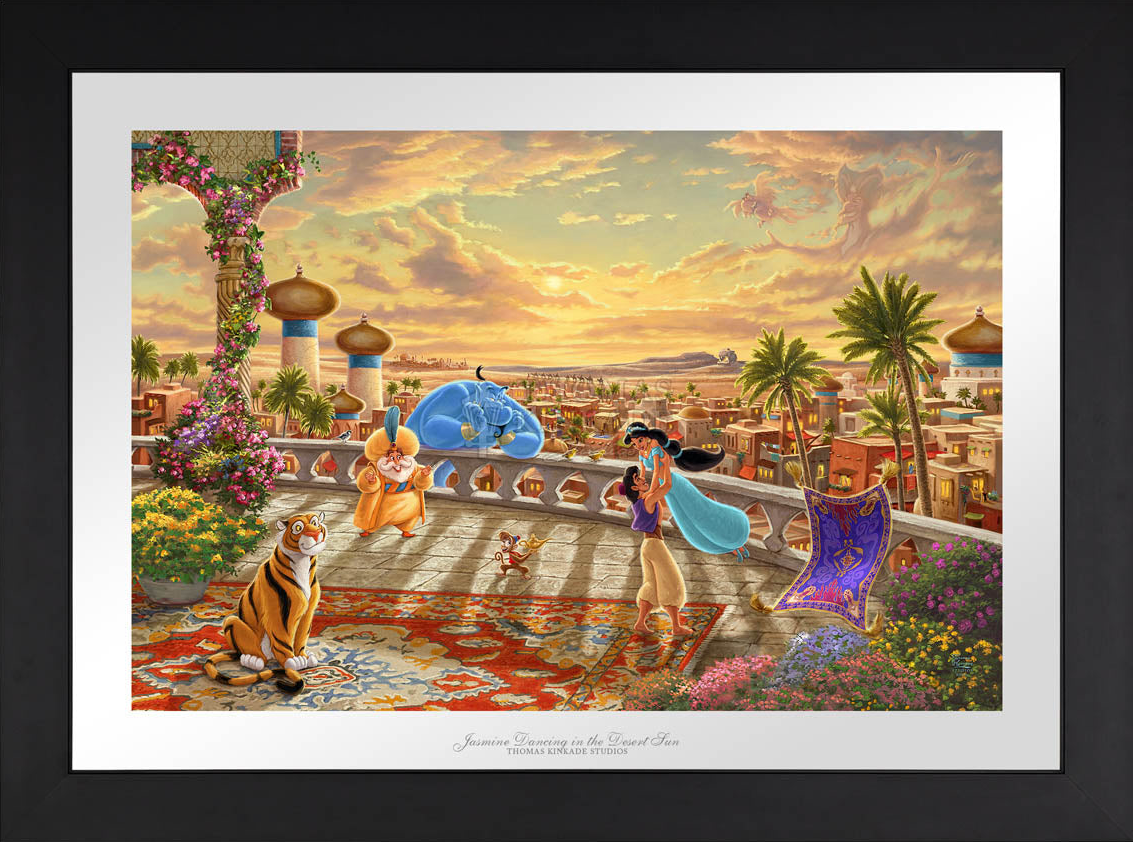 Disney Jasmine Dancing in the Desert Sunset - Limited Edition Paper