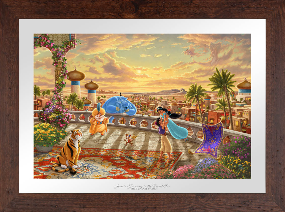 Disney Jasmine Dancing in the Desert Sunset - Limited Edition Paper