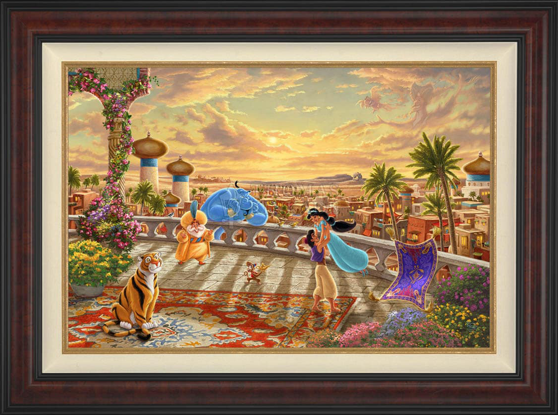 Disney Jasmine Dancing in the Desert Sunset - Limited Edition Canvas