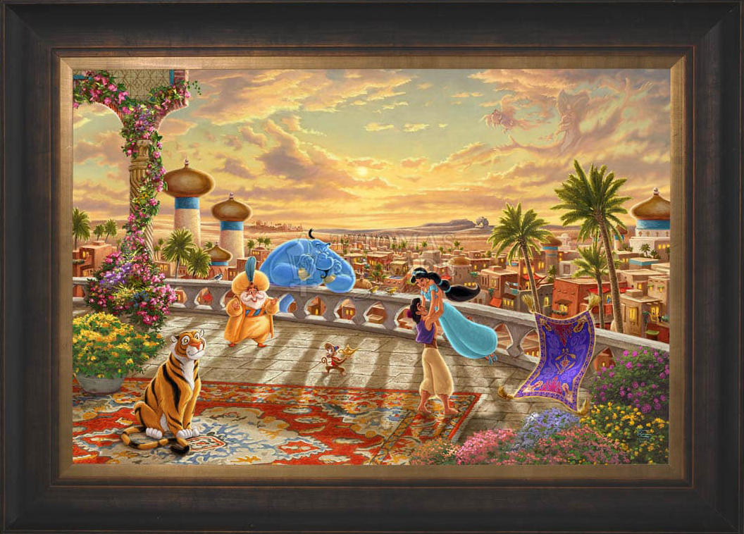 Disney Jasmine Dancing in the Desert Sunset - Limited Edition Canvas
