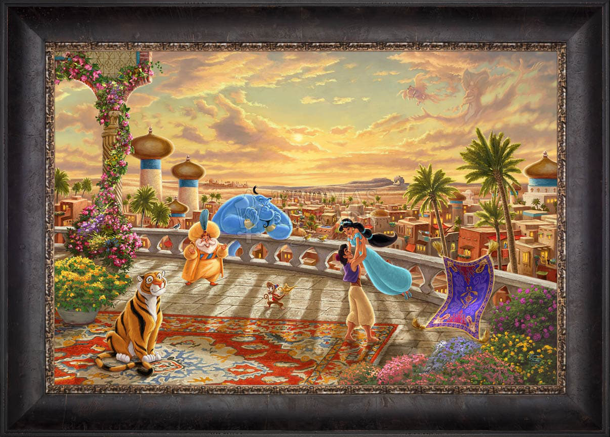 Disney Jasmine Dancing in the Desert Sunset - Limited Edition Canvas