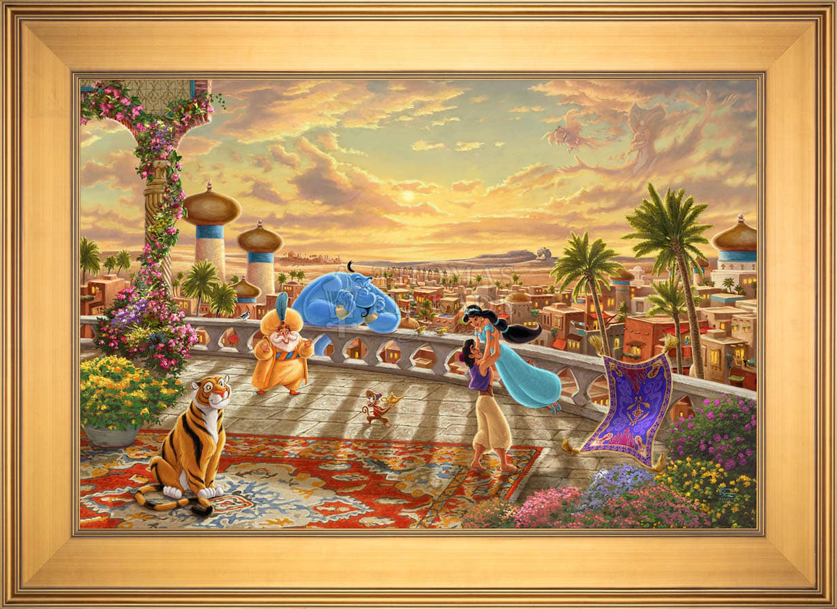 Disney Jasmine Dancing in the Desert Sunset - Limited Edition Canvas