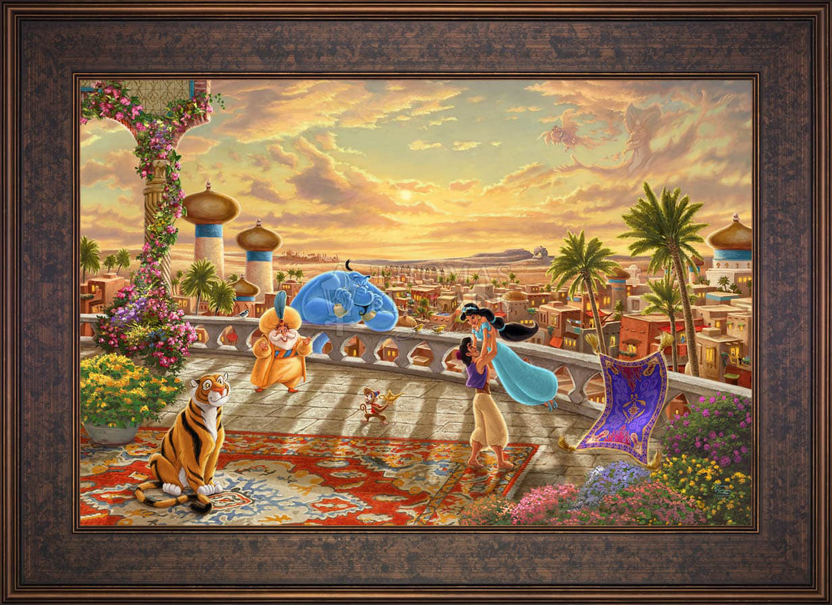 Disney Jasmine Dancing in the Desert Sunset - Limited Edition Canvas