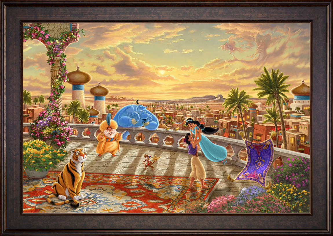 Disney Jasmine Dancing in the Desert Sunset - Limited Edition Canvas