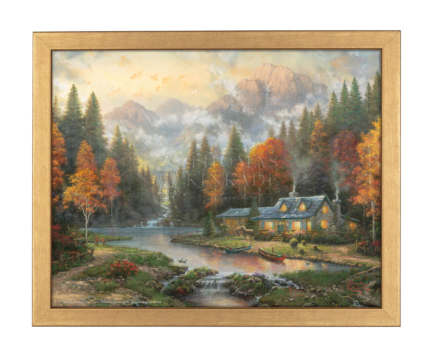 Evening at Autumn Lake - Art Prints