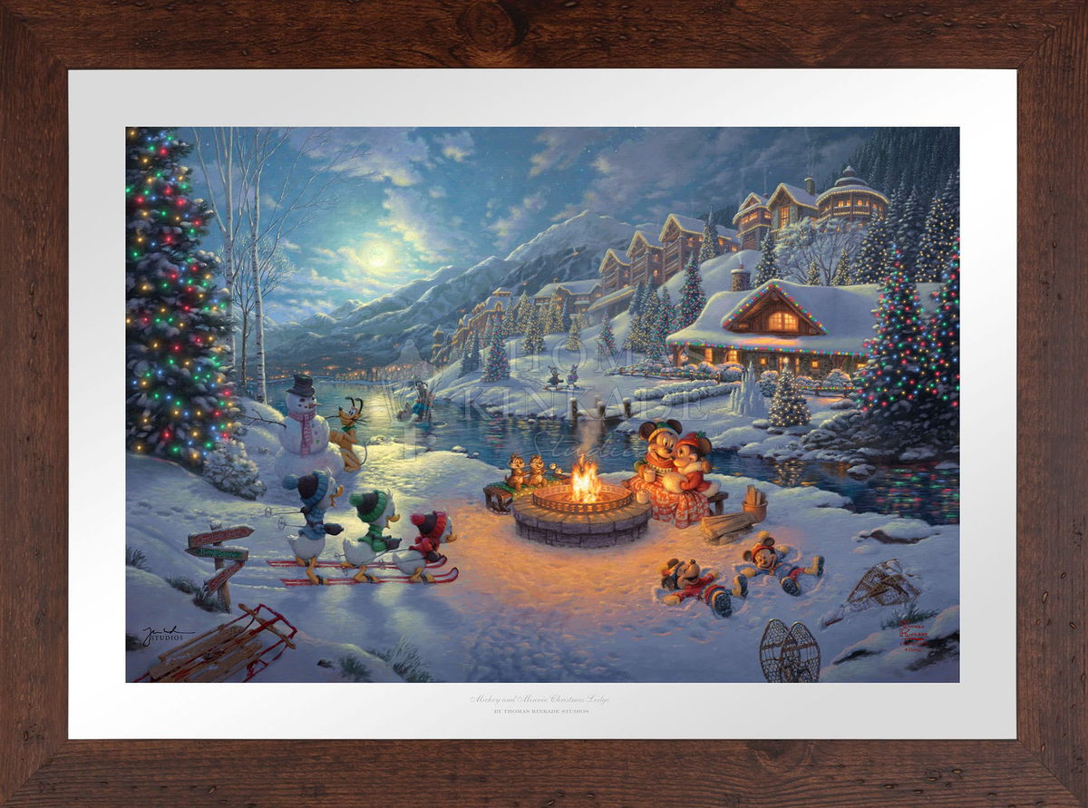 Disney Mickey and Minnie Christmas Lodge - Limited Edition Paper