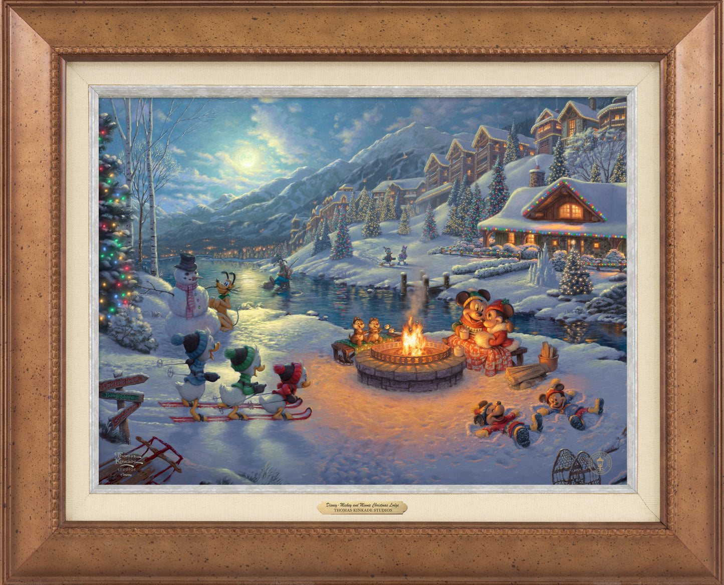 Disney Mickey and Minnie Christmas Lodge - Canvas Classics