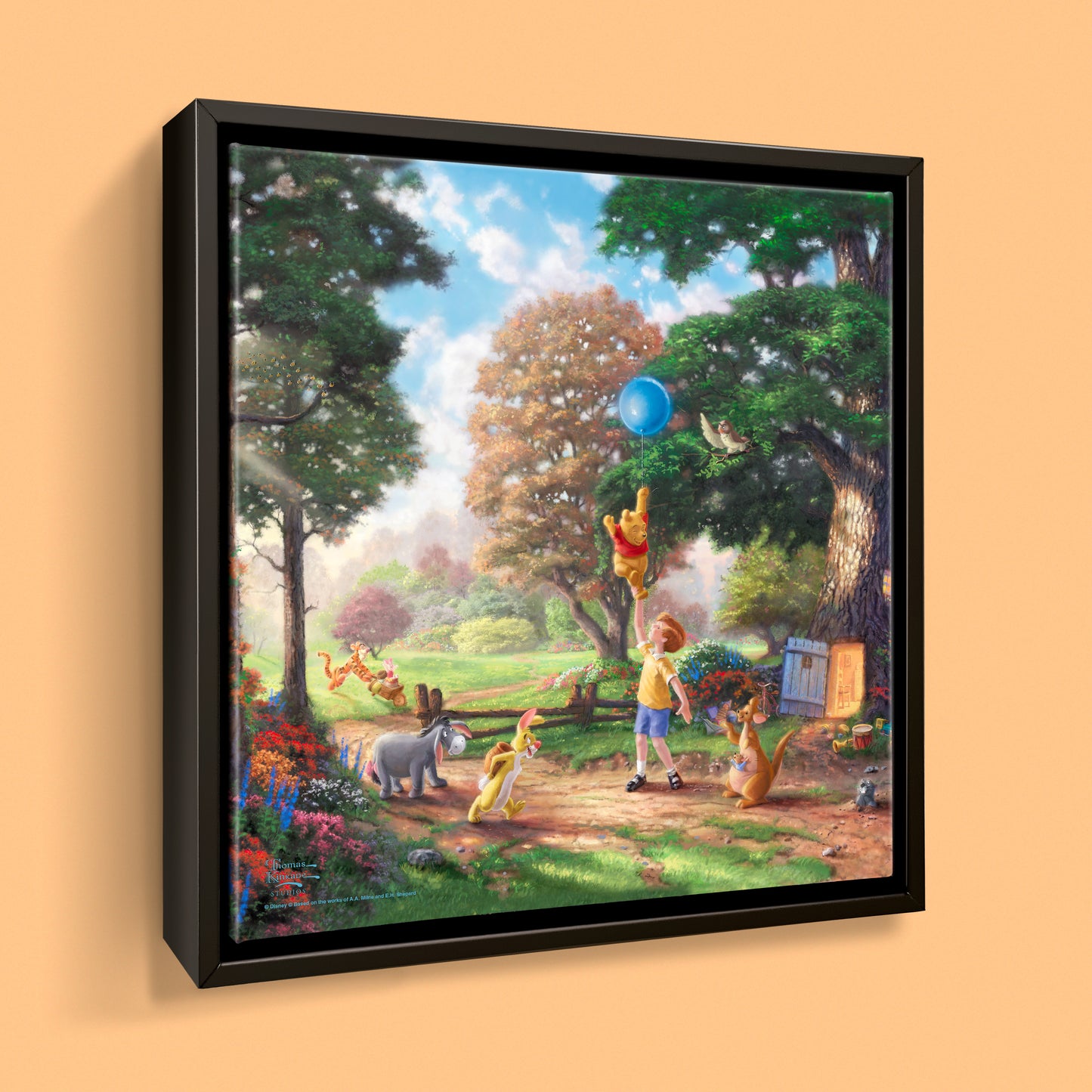 Disney Winnie the Pooh II - 14" x 14" Gallery Wrapped Canvas (Onyx Black Frame)