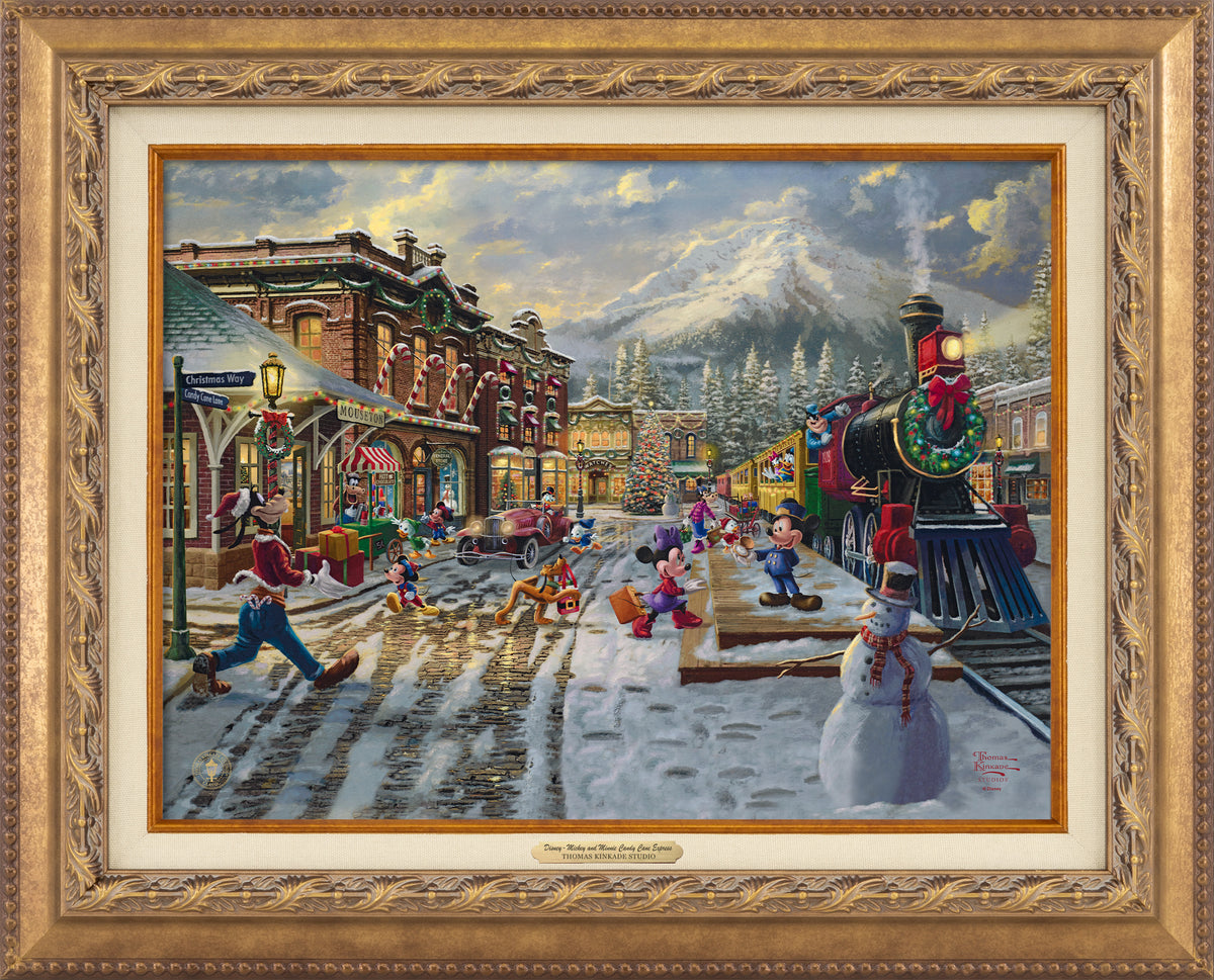 Disney Mickey and Minnie Candy Cane Express - Canvas Classics