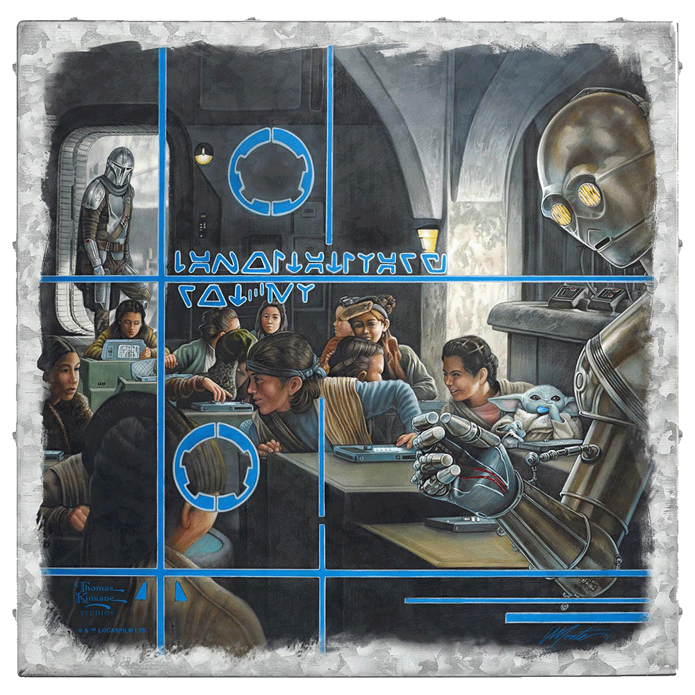 The Mandalorian™ - Getting Schooled - 14" x 14" Metal Box Art