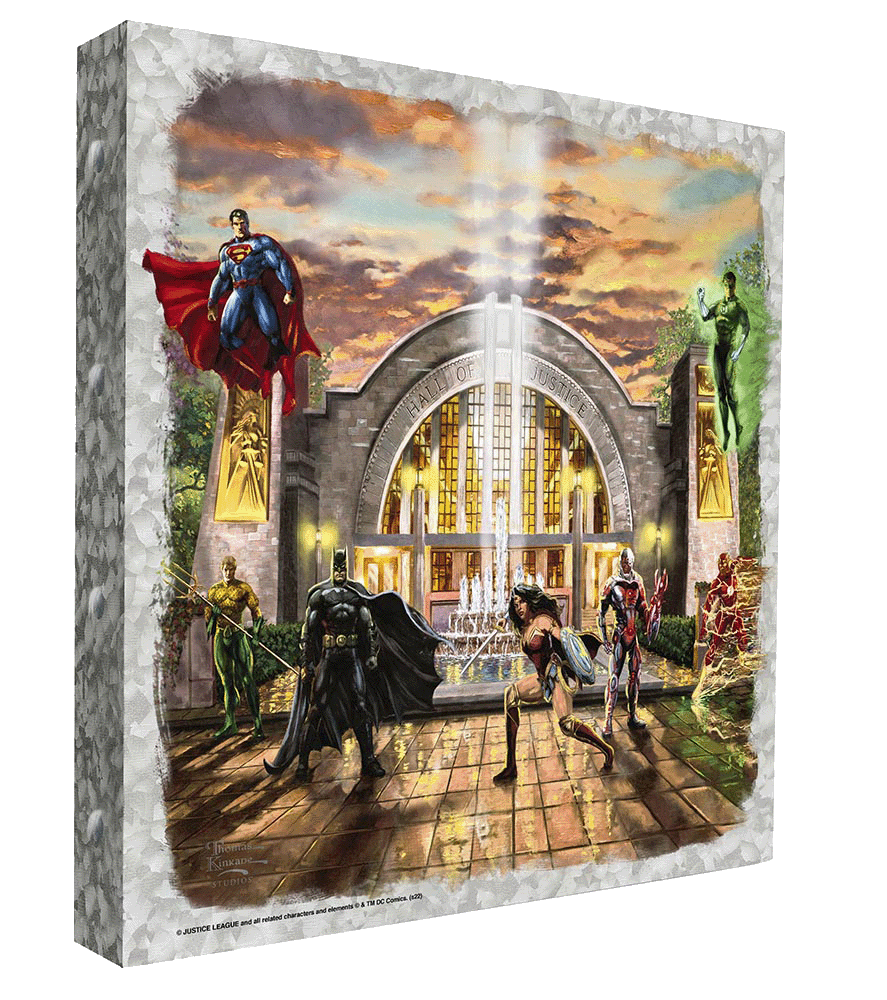Hall of Justice - 14" x 14" Metal Box Art