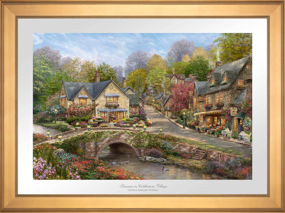 Summer in Cobblestone Village - Limited Edition Paper