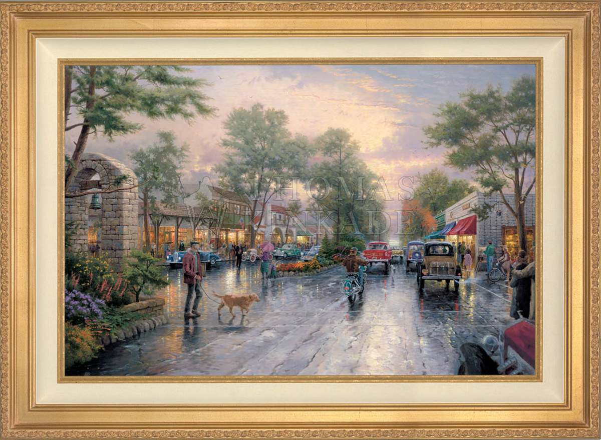 Carmel, Sunset on Ocean Avenue - Limited Edition Canvas