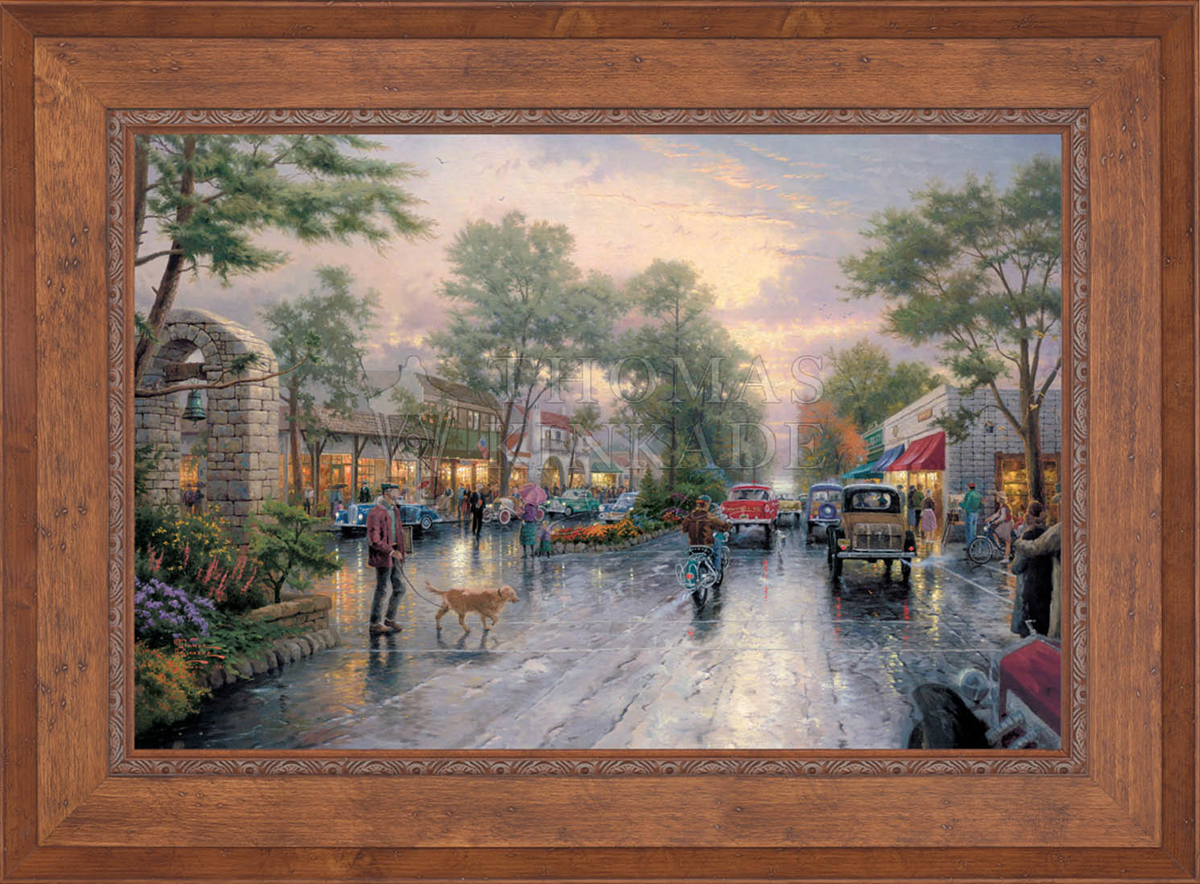 Carmel, Sunset on Ocean Avenue - Limited Edition Canvas