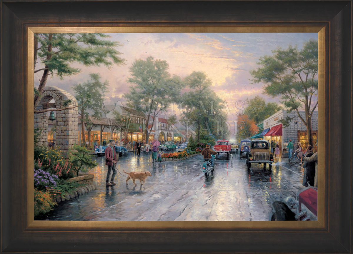 Carmel, Sunset on Ocean Avenue - Limited Edition Canvas