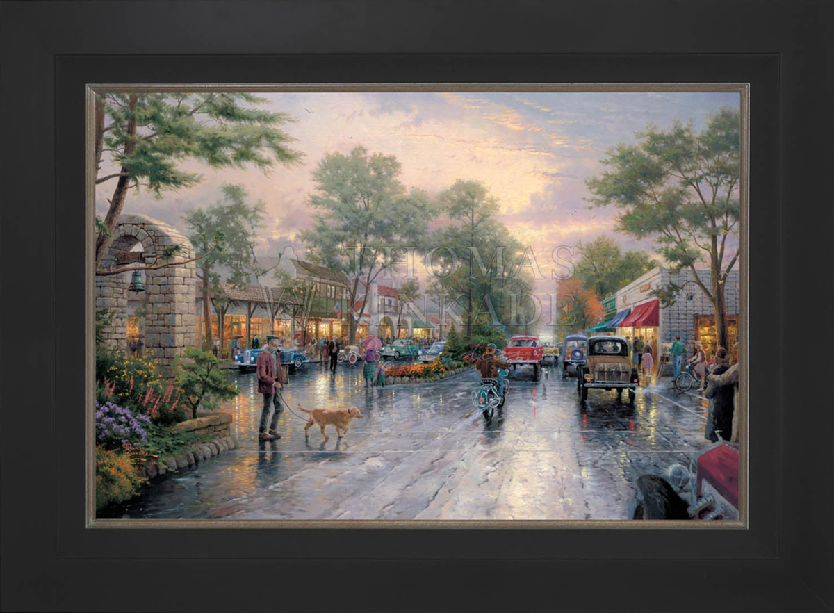 Carmel, Sunset on Ocean Avenue - Limited Edition Canvas