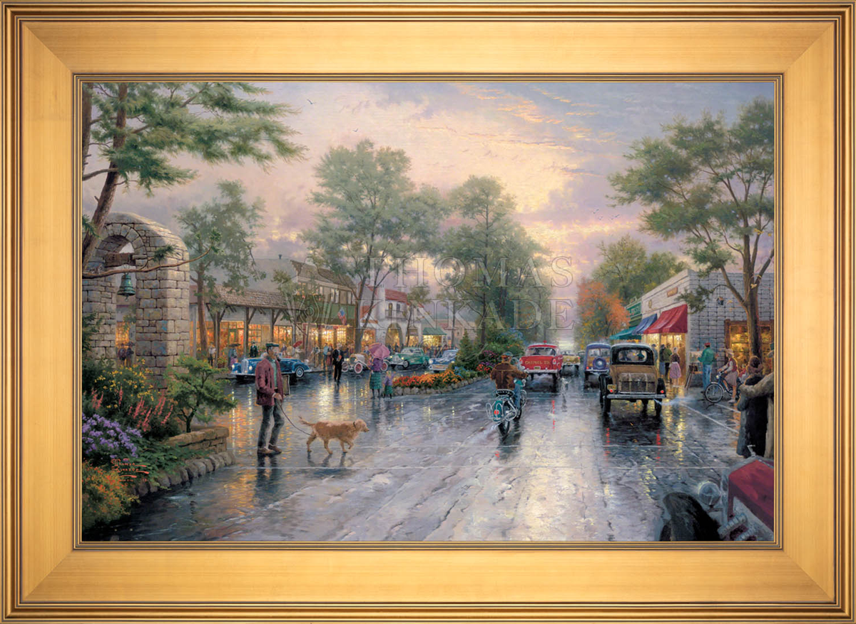 Carmel, Sunset on Ocean Avenue - Limited Edition Canvas