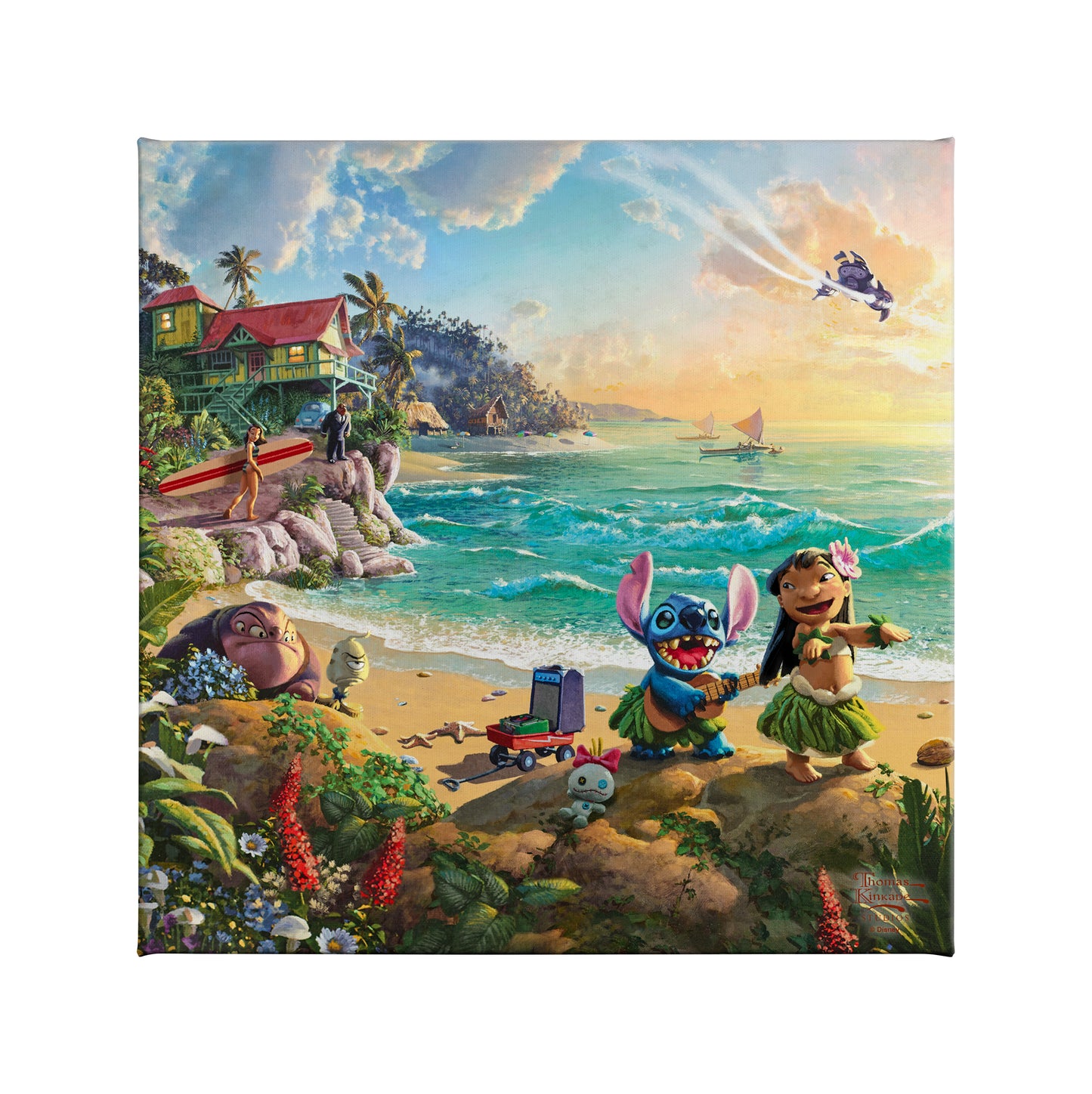 Disney Lilo & Stitch - 14" x 14" Gallery Wrapped Canvas
