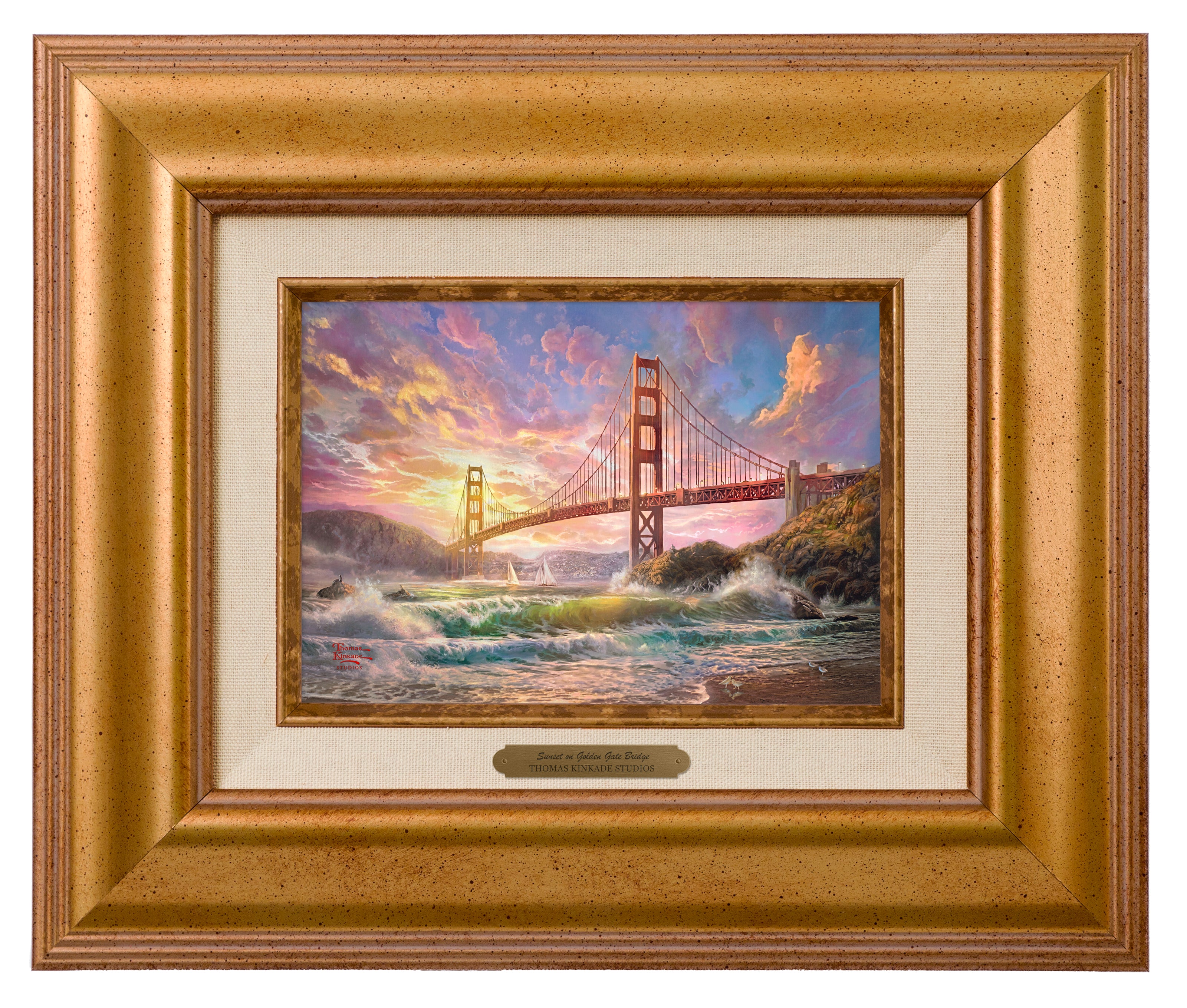 Sunset on Golden Gate Bridge - Brushworks – Thomas Kinkade Studios