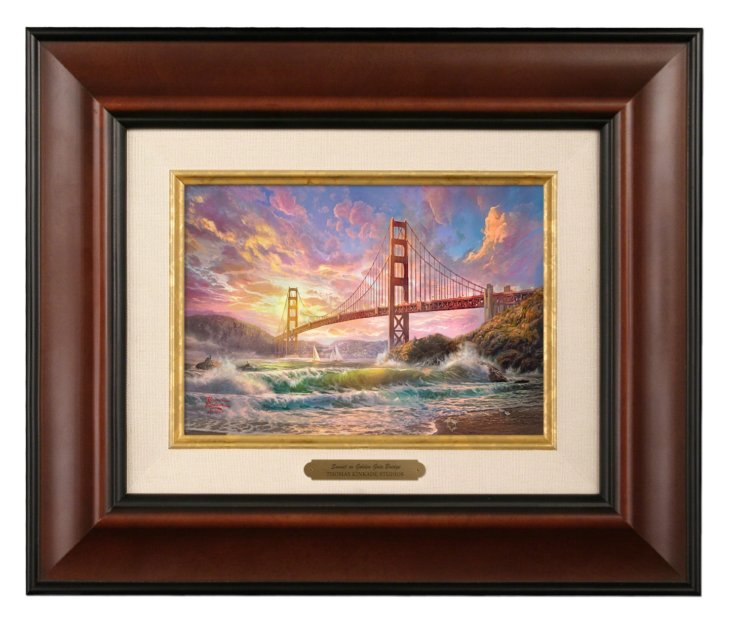 Sunset on Golden Gate Bridge - Brushworks