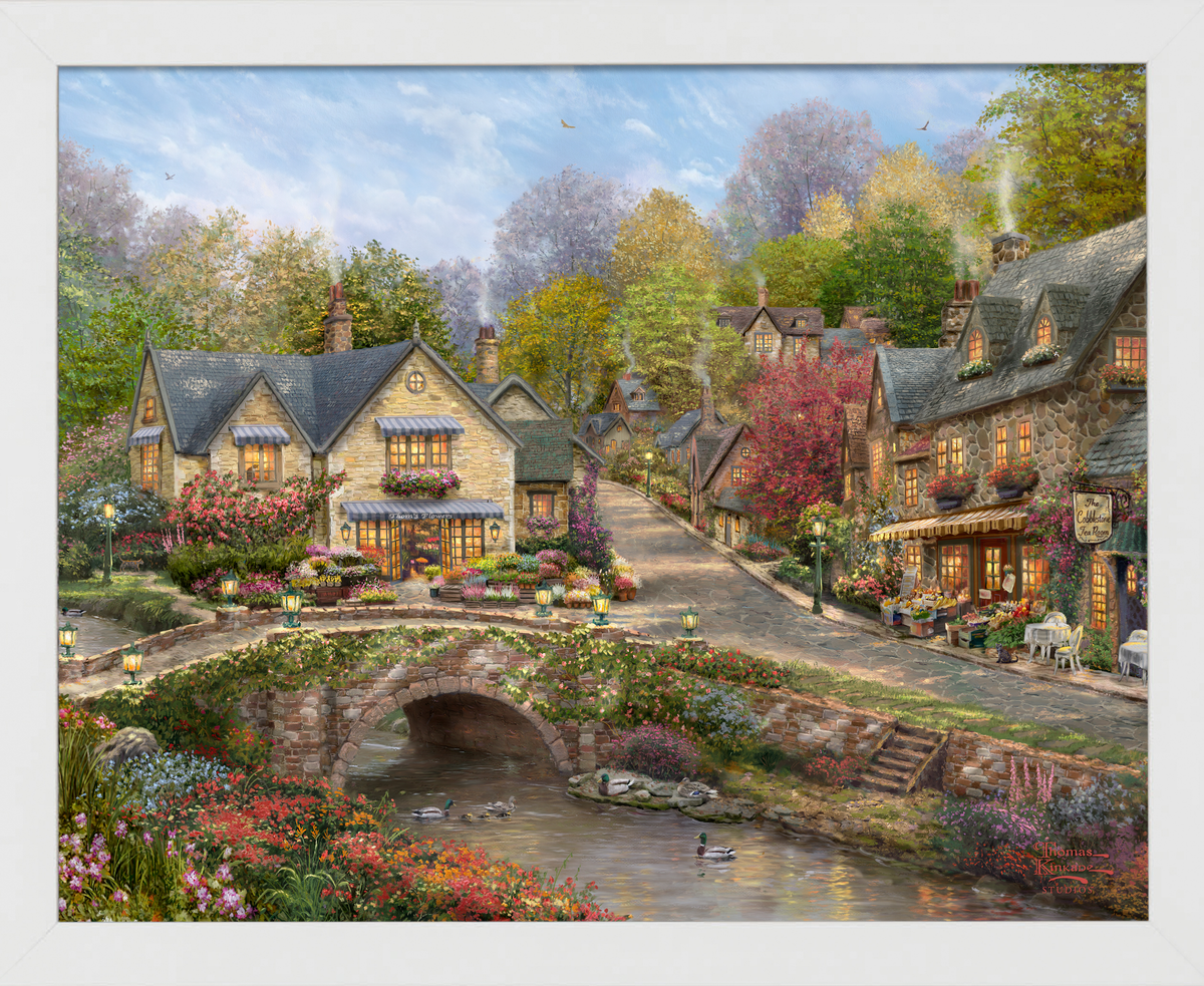 Summer in Cobblestone Village - Art Prints