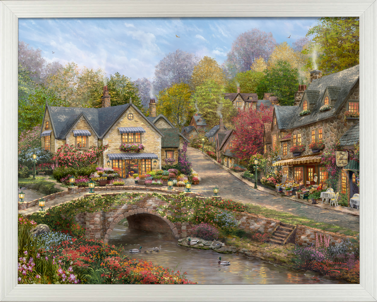 Summer in Cobblestone Village - Art Prints